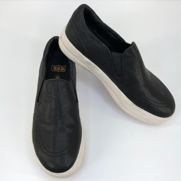 Ash Shoes - Ash Black Platform Slip-On Sneakers